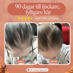 Se mindre hår i avloppet inom 26 dagar