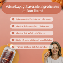 Se mindre hår i avloppet inom 26 dagar
