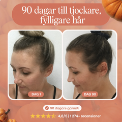Se mindre hår i avloppet inom 26 dagar